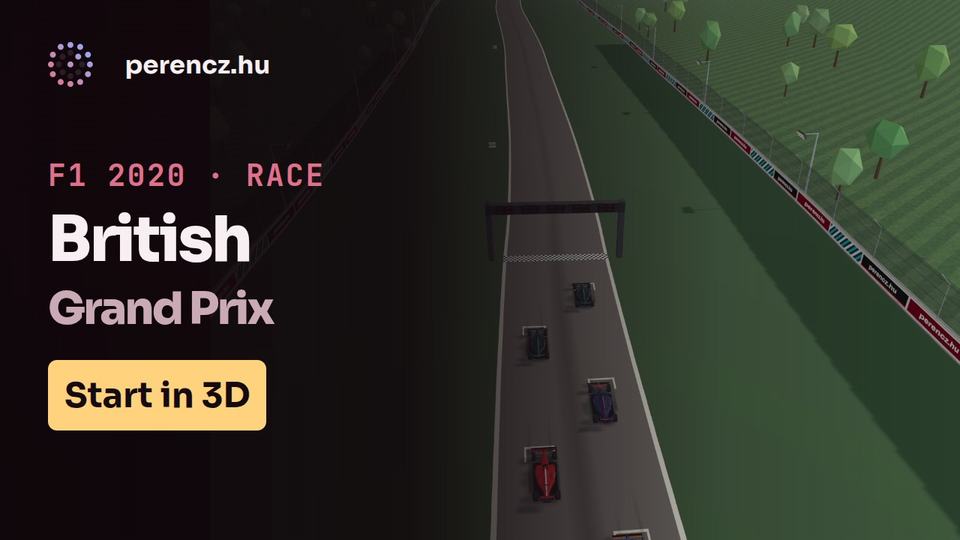 2020 British Grand Prix | Race Start in 3D (Laps 1-2, real time)